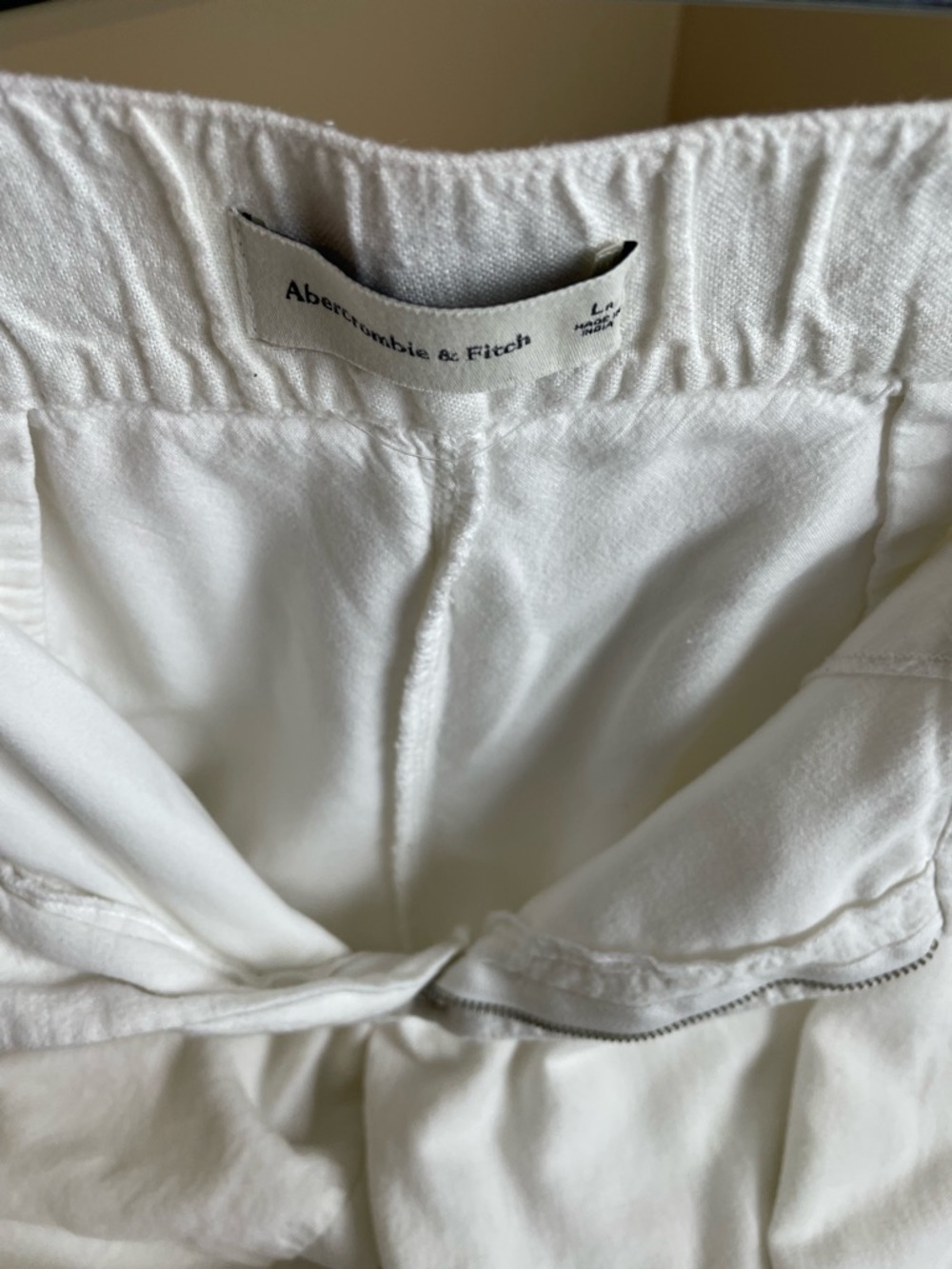 Abercrombie linen blend Wide-Leg Pants large - Picture 5 of 13
